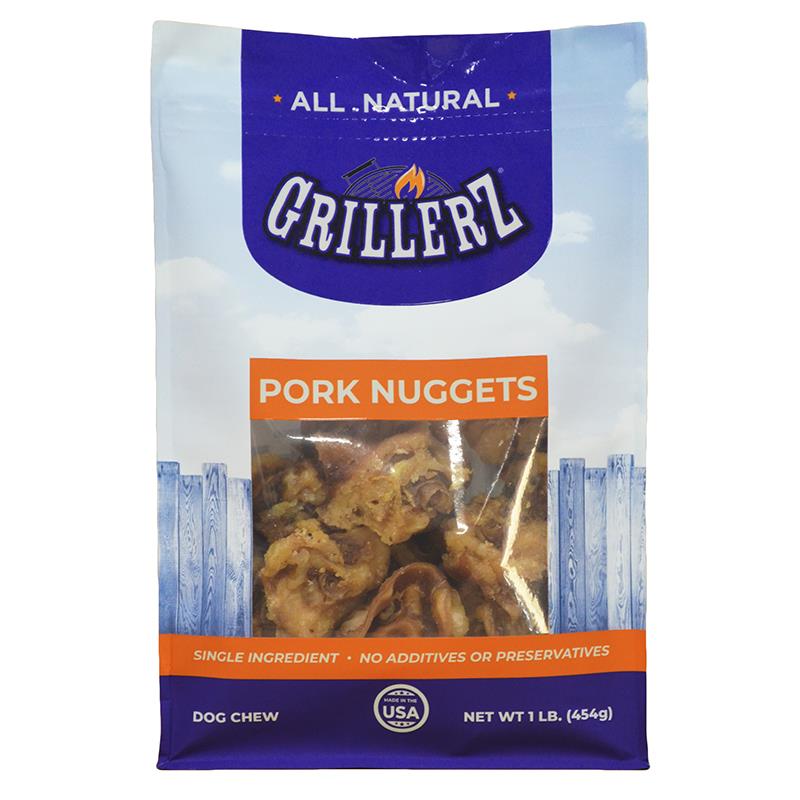 Grillerz Pork Nuggets Dog Chew Treats, 1 lb Allivet