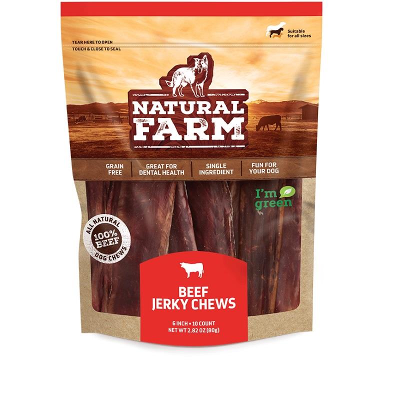 Natural Farm Odor Free 6" Beef Jerky, 10 pack