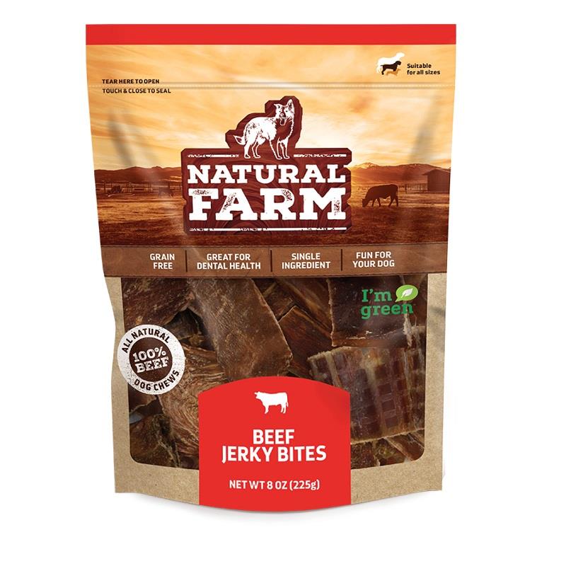 Natural Farm Beef Jerky Bites, 8 oz Allivet