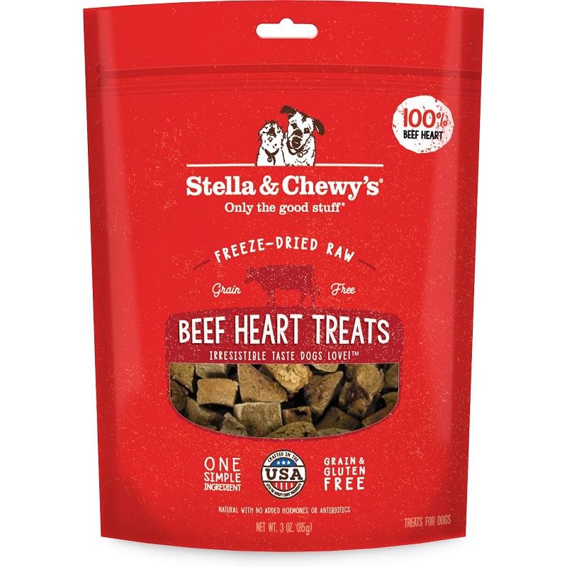 Stella & Chewy's FreezeDried Raw Beef Heart Dog Treats, 3 oz Allivet