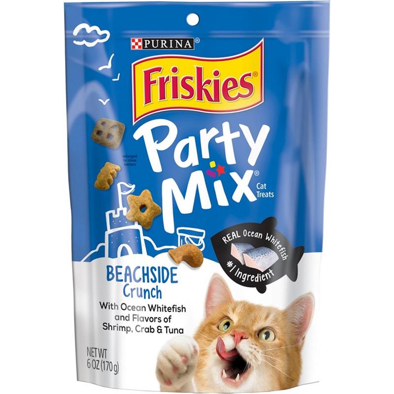 Friskies Party Mix Beachside Crunch Cat Treats, 6 oz Allivet