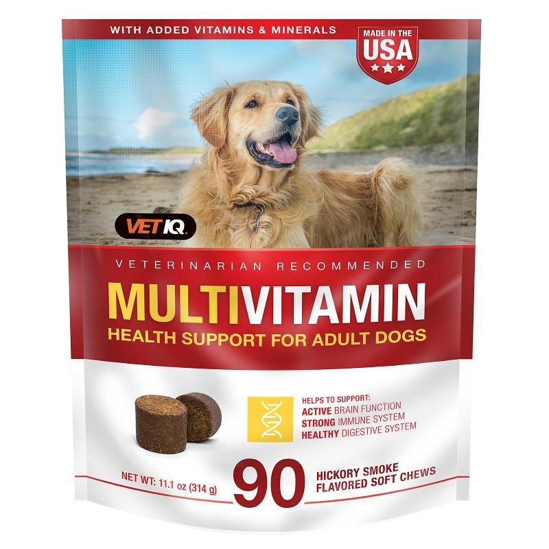 VetIQ MultiVitamin Health Support Supplement Soft Chews for Dogs, 90