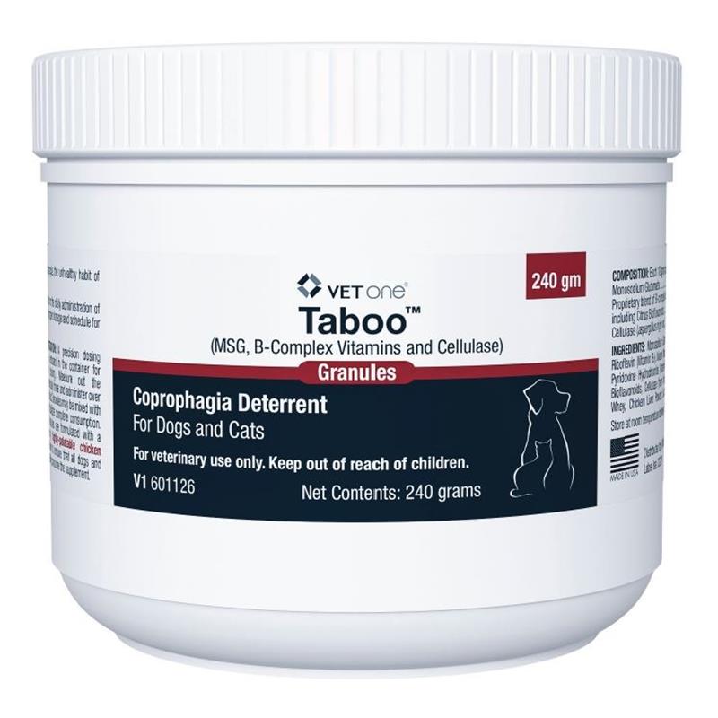 Taboo Coprophagia Deterrent Granules for Dogs and Cats, 240 grams Allivet