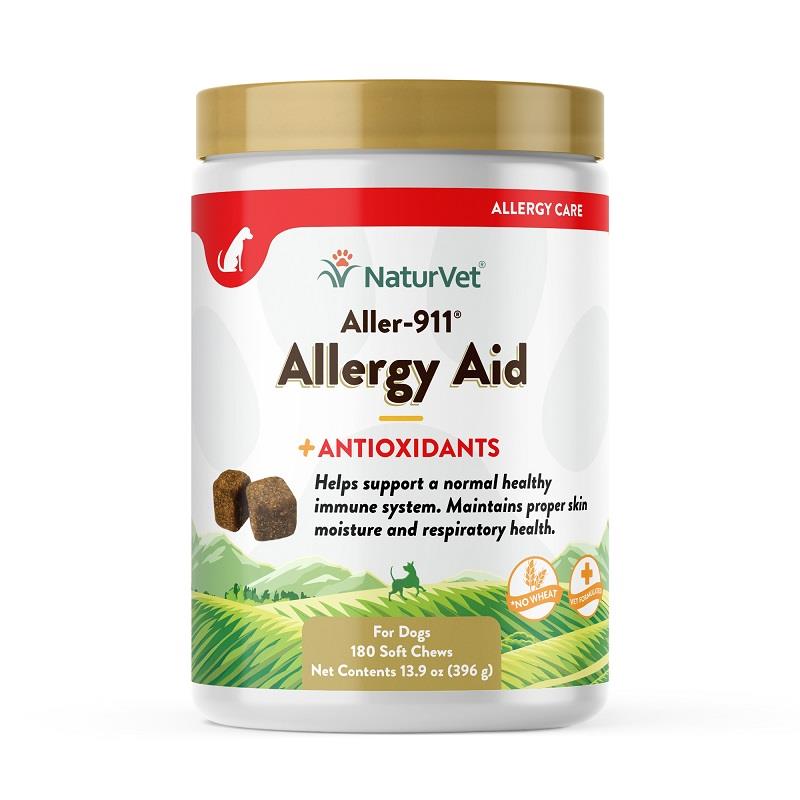 NaturVet Aller911 Allergy Aid Plus Antioxidants Soft Chews for Dogs