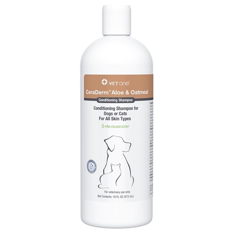 CeraDerm Aloe and Oatmeal Conditioning Shampoo for Dogs or Cats Allivet