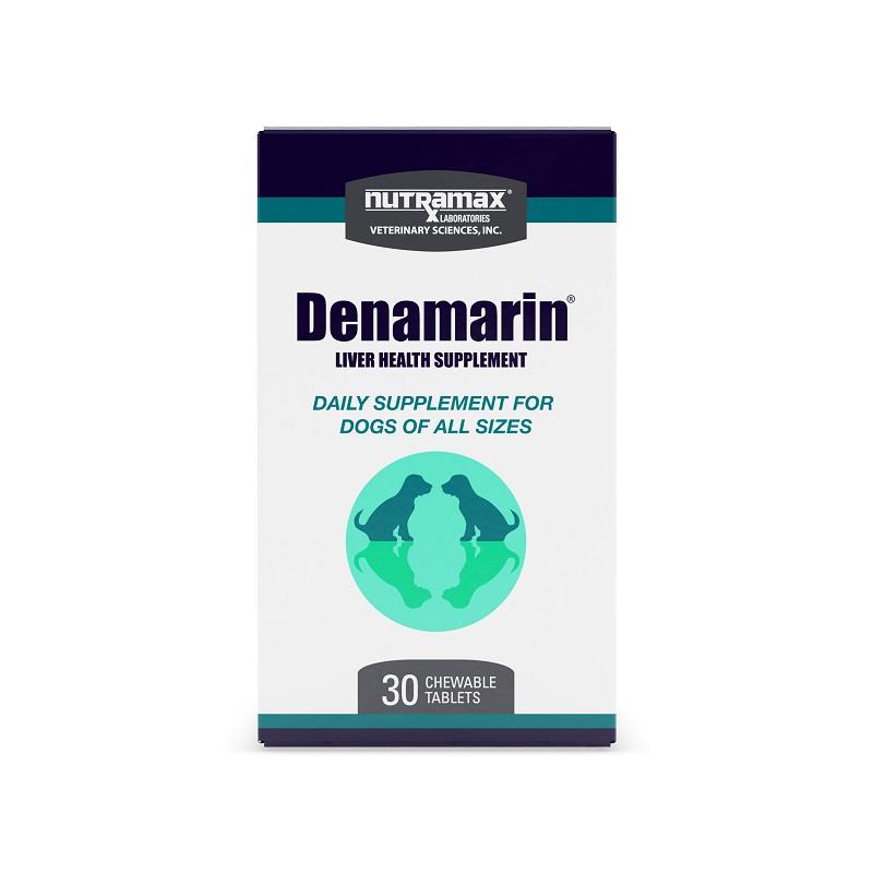 Denamarin all dog sizes Chewable Tablets 225mg is a liver supplement for dogs containing S-Adenosylmethionine (SAMe) and silybin. Denamarin contains SAMe which markedly increases liver glutathione levels, a potent antioxidant. SAMe also helps protect liver cells from cell death and may help cell repair and regeneration.