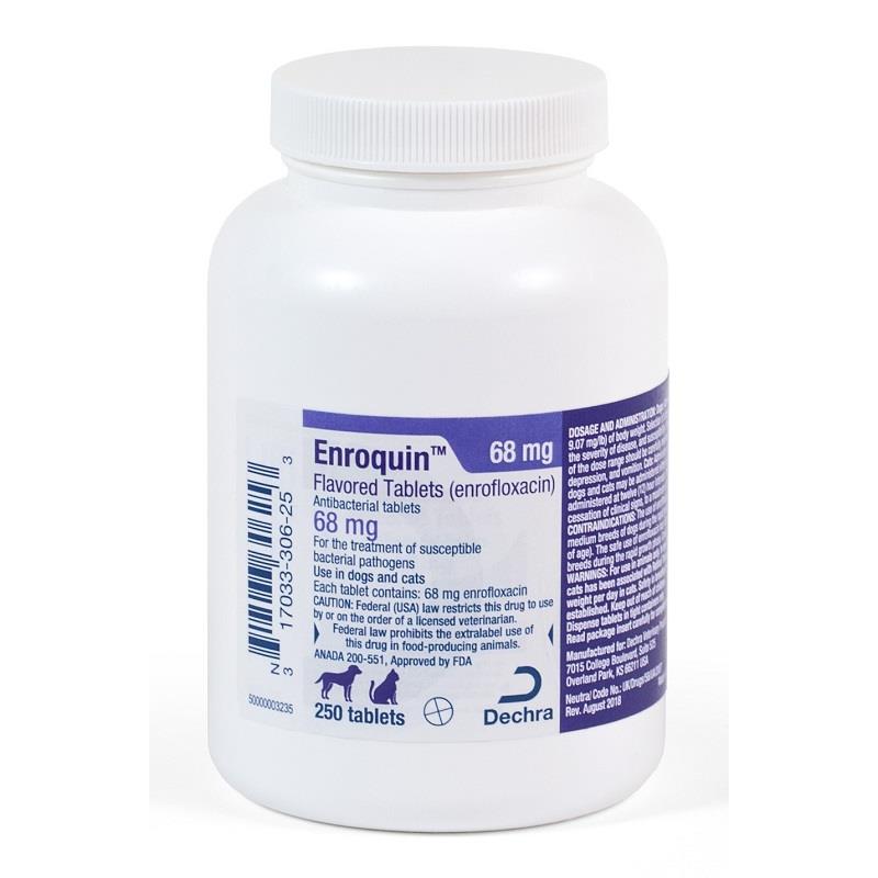 Affordable Enrofloxacin Flavored Tablets for Dogs and Cats Allivet