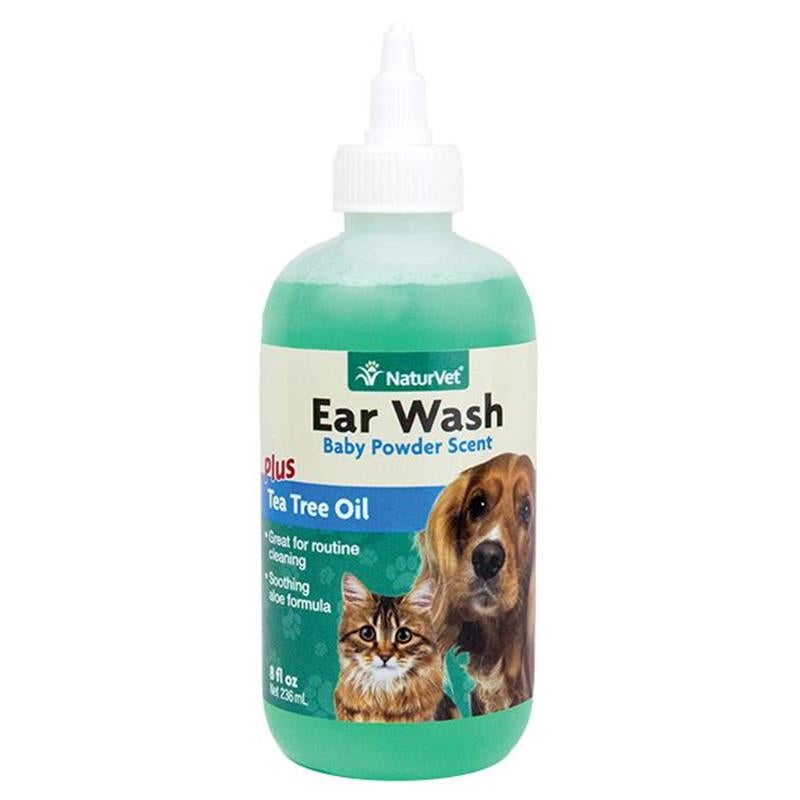 NaturVet Ear Wash w/Tea Tree Oil (Aloe & Baby Powder Scent) Allivet