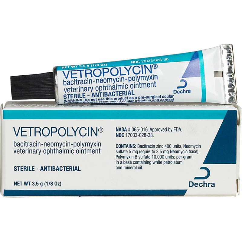 Purchase Vetropolycin Opthalmic Ointment 3.5 Gm for Dogs and Cats