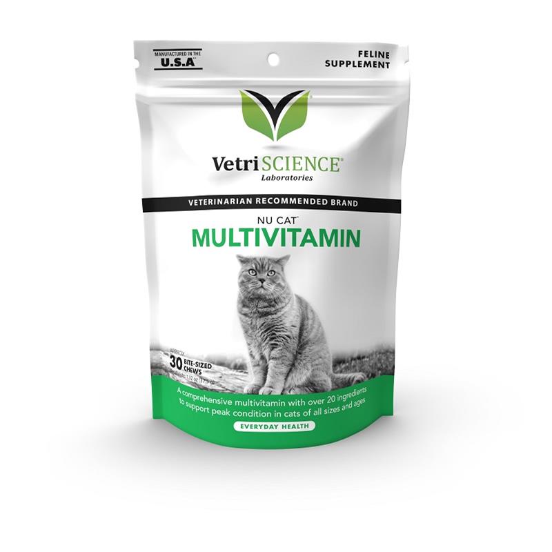 VetriScience Nu Cat Multivitamin, 30 BiteSized Chews Allivet