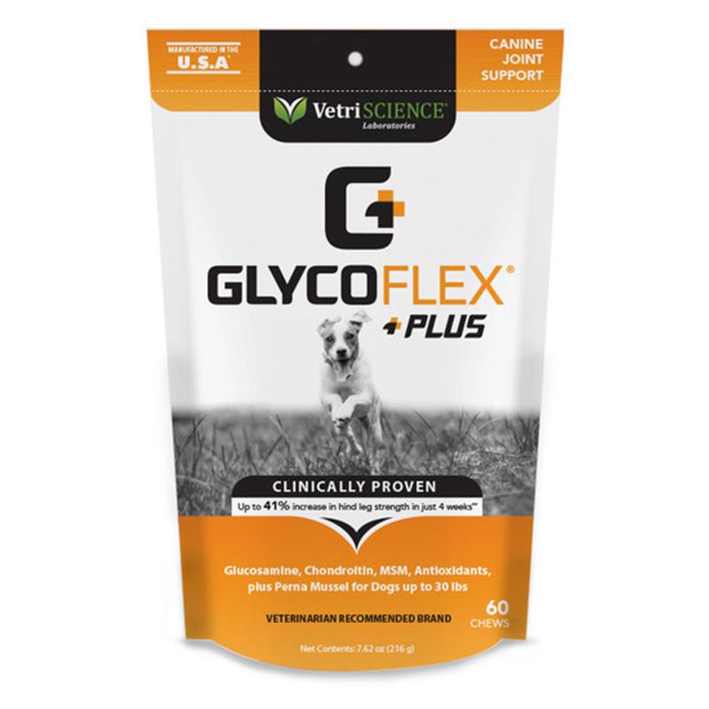 Vetri-Science Glyco-Flex Plus for Small Dogs under 30 lbs, 60 Chews