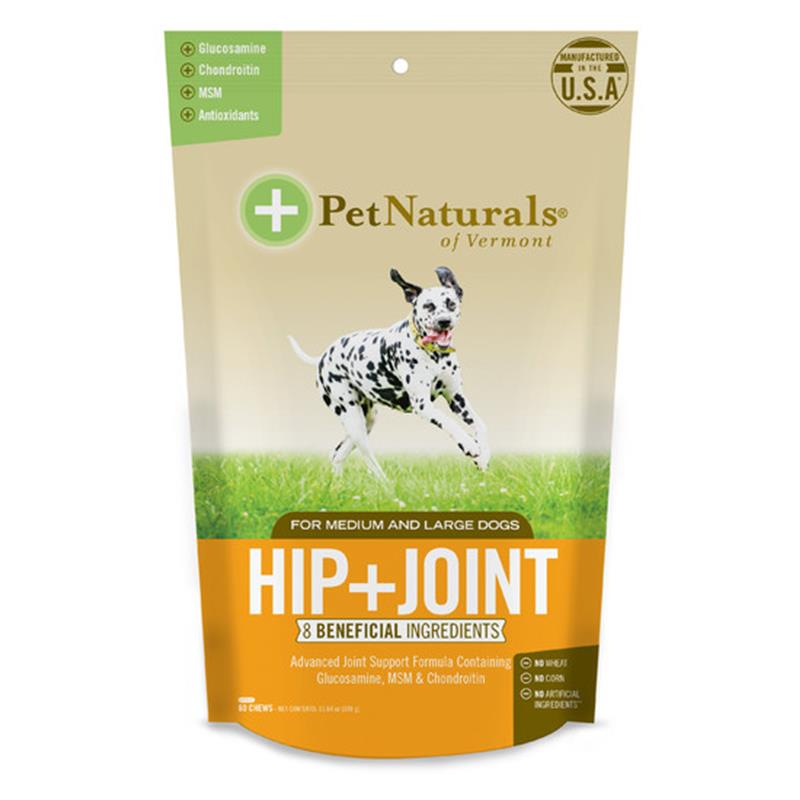 Pet Naturals Hip + Joint for Medium and Large Dogs, 60 Chews