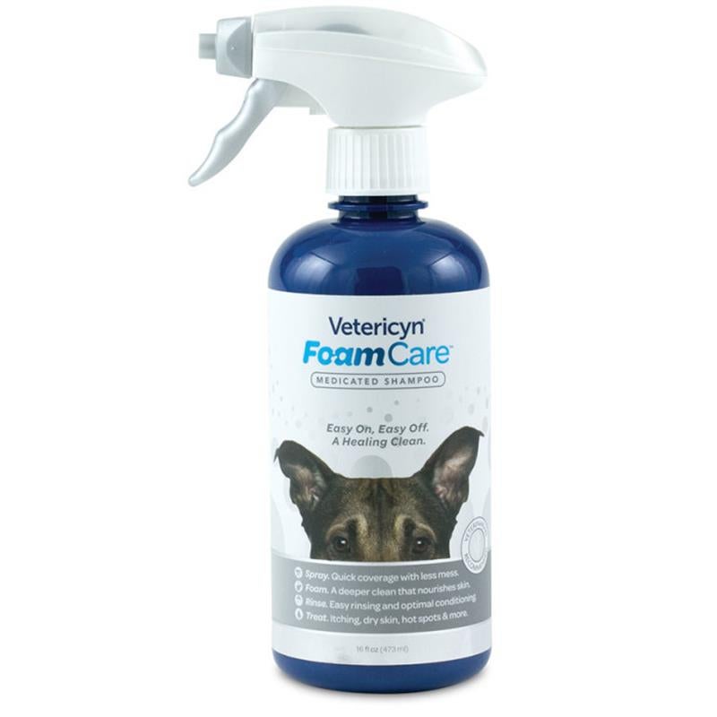 Vetericyn FoamCare Medicated Shampoo Spray, 16 oz
