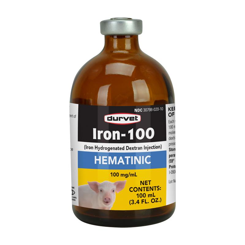 Iron100 (Iron Hydrogenated Dextran Injection 100 mg/ml), 100 ml vial
