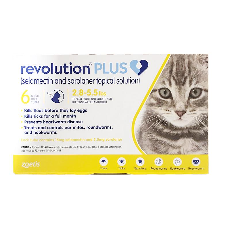 Buy Revolution Plus for Cats - Heartworm & Flea Treatment ...