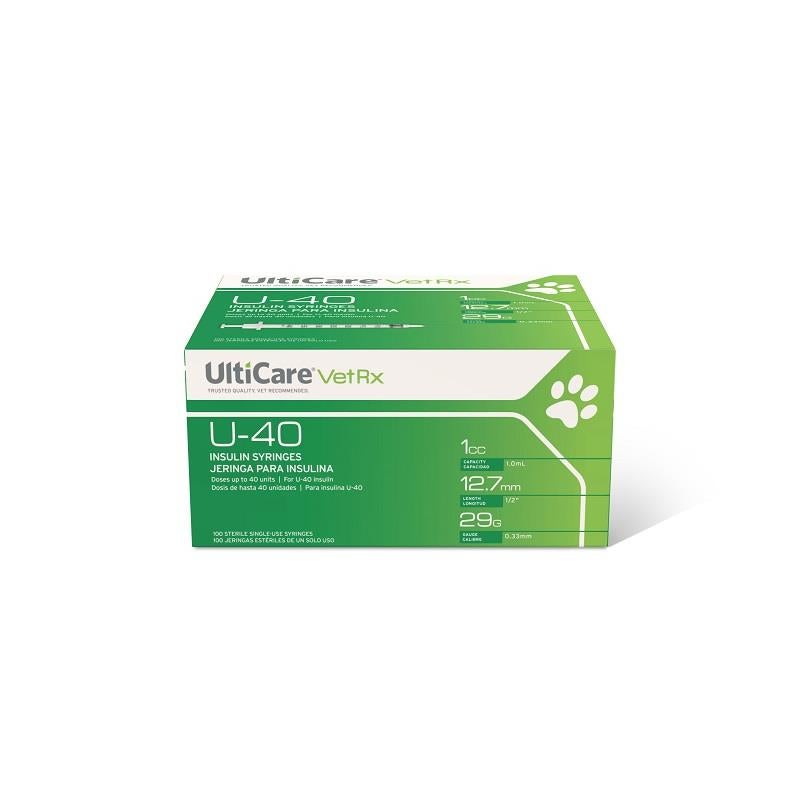 Ulticare U40 Insulin Syringes 29 g, Box of 100 Allivet